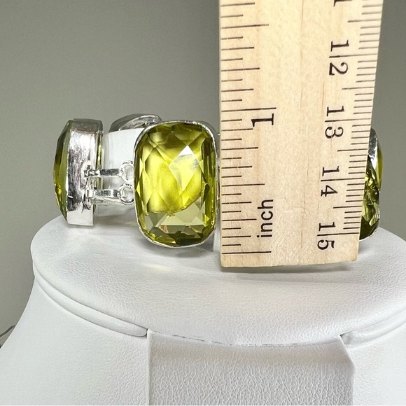 🍋 Lemon Topaz Big 925 Necklace & Bracelet - Picture 6 of 8